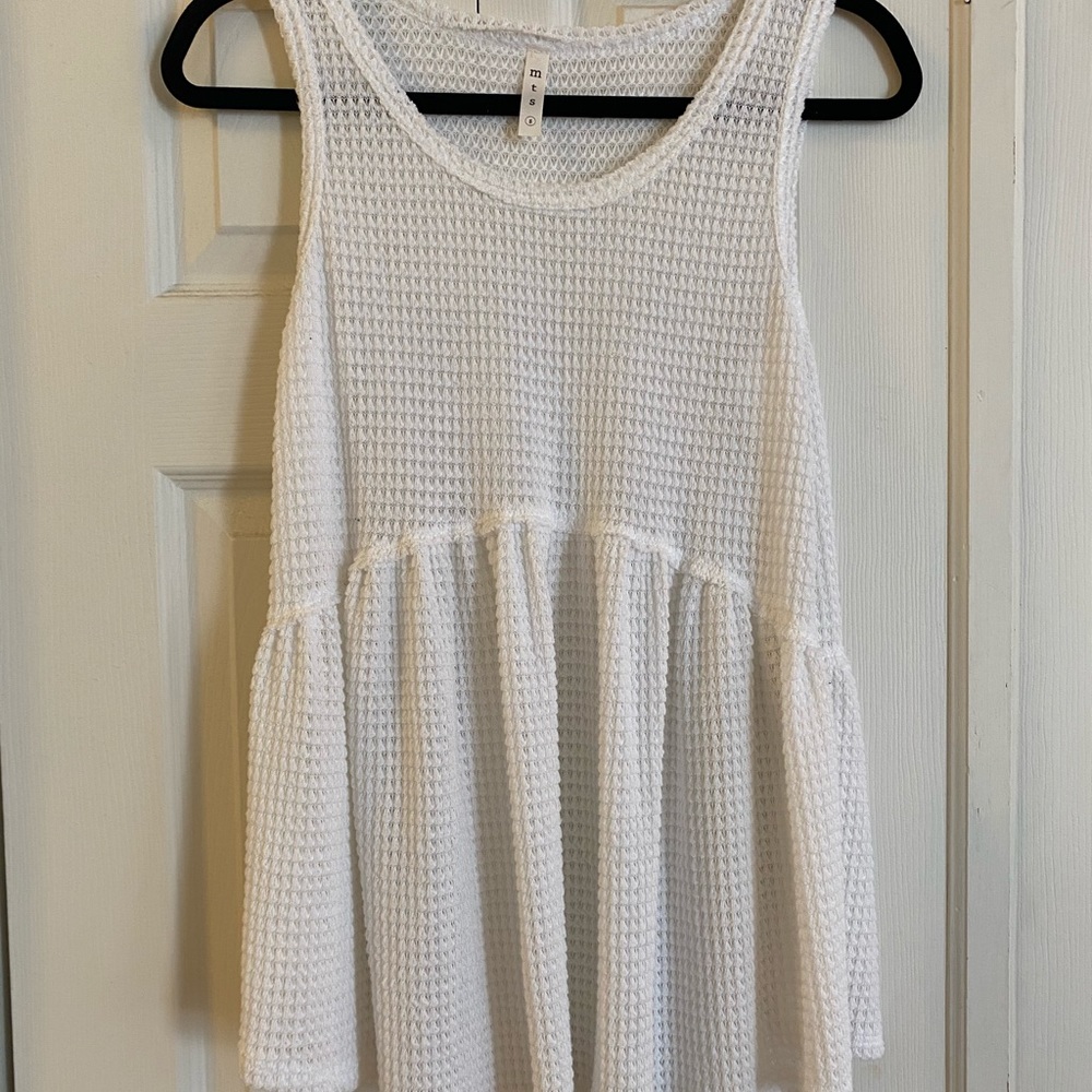 White flowy top